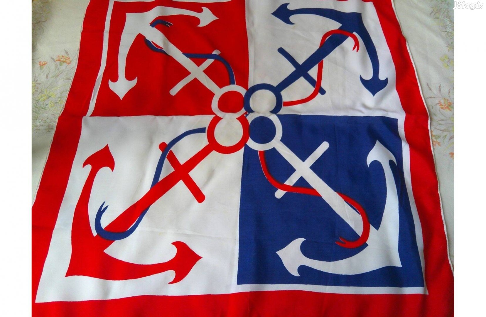 Retro, régi ankeres, hajós kendő, sál eladó