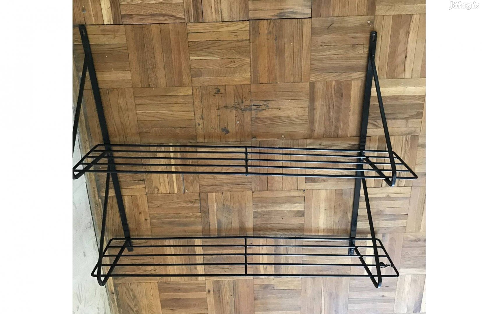 Retro, régi fém polc, polcokkal együtt