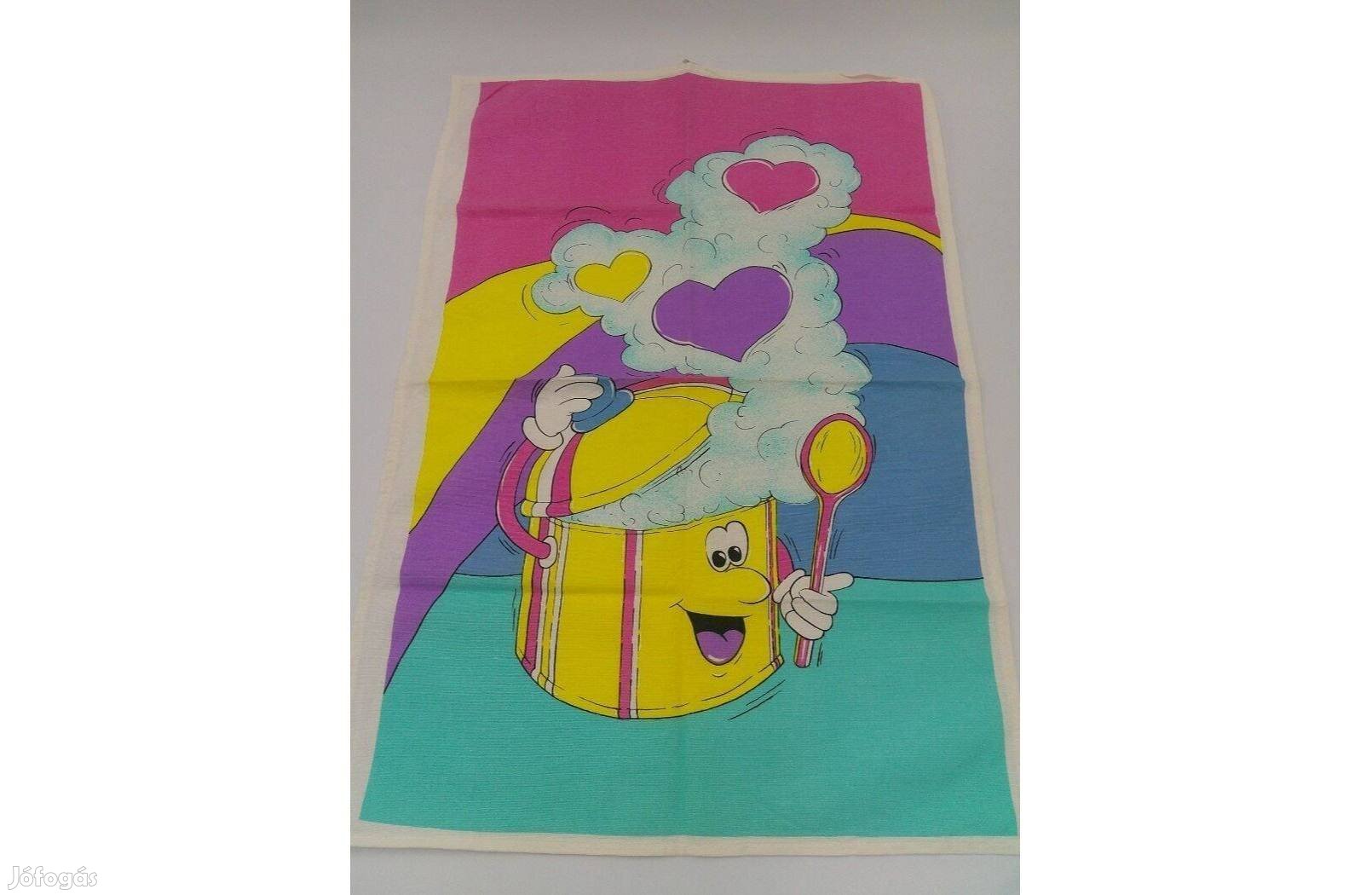 Retro, régi konyhai textil, terítő, konyharuha ( 3 db. )