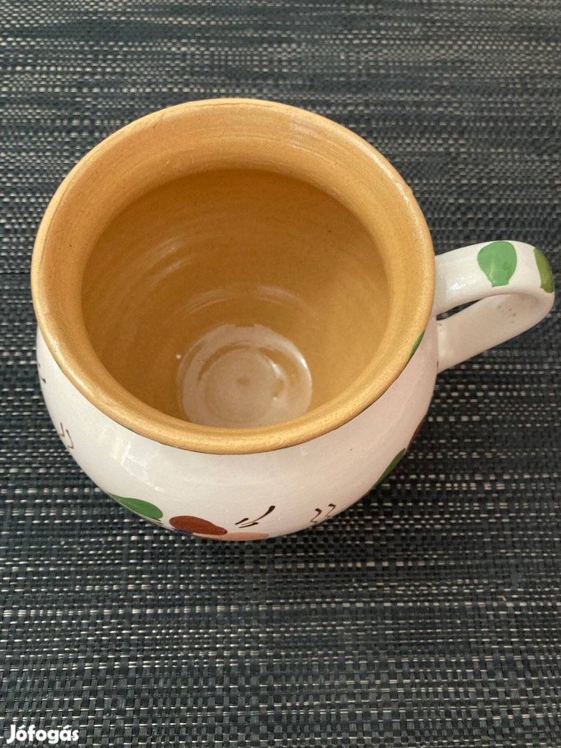 Retro, régi sárospataki kerámia kancsó, népies füles váza!
