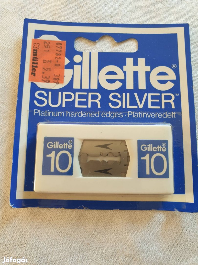 Retró, új, bontatlan Gillette super silver 10db penge