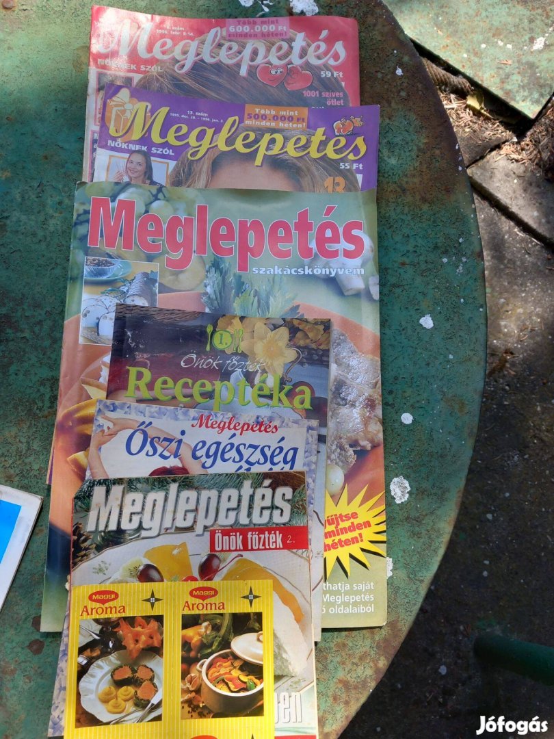 Retro a Meglepetés újság recept melléklete újság csomag 6db