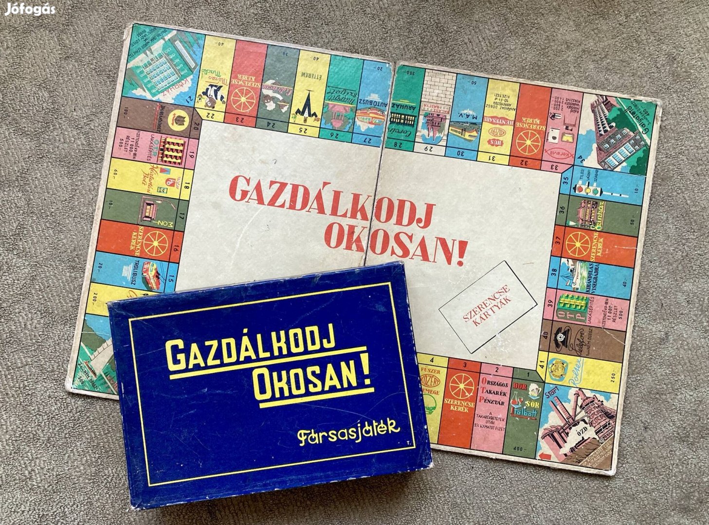Retró ajándék ötlet! Első kiadású Gazdálkodj okosan! társas