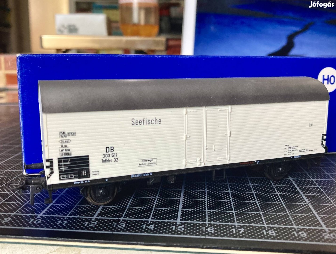 Retró ajándék ötlet! Új Kleinbahn villanyvasút tehervagon dobozzal