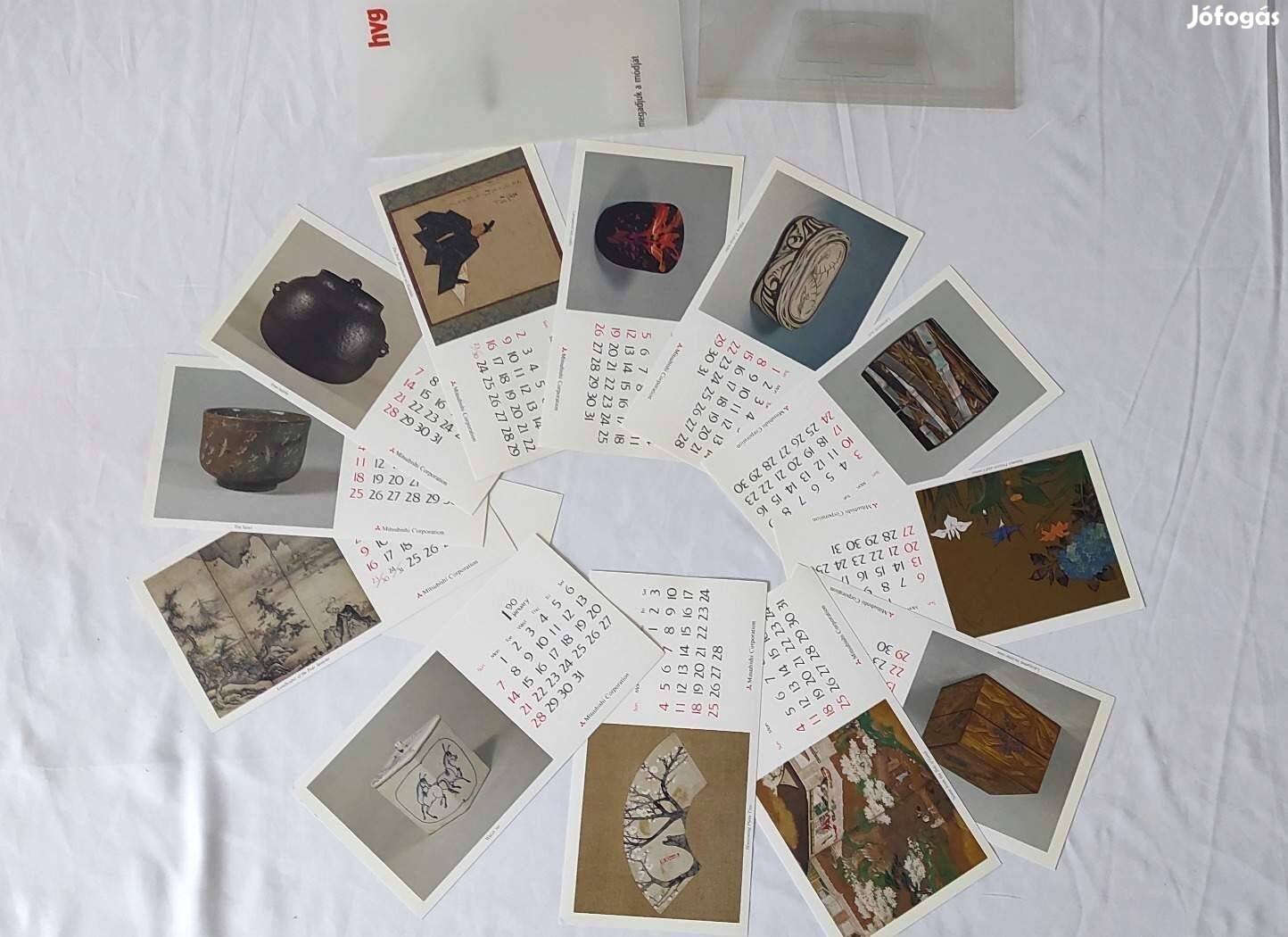 Retro asztali naptár 1990 Seikado kollekció