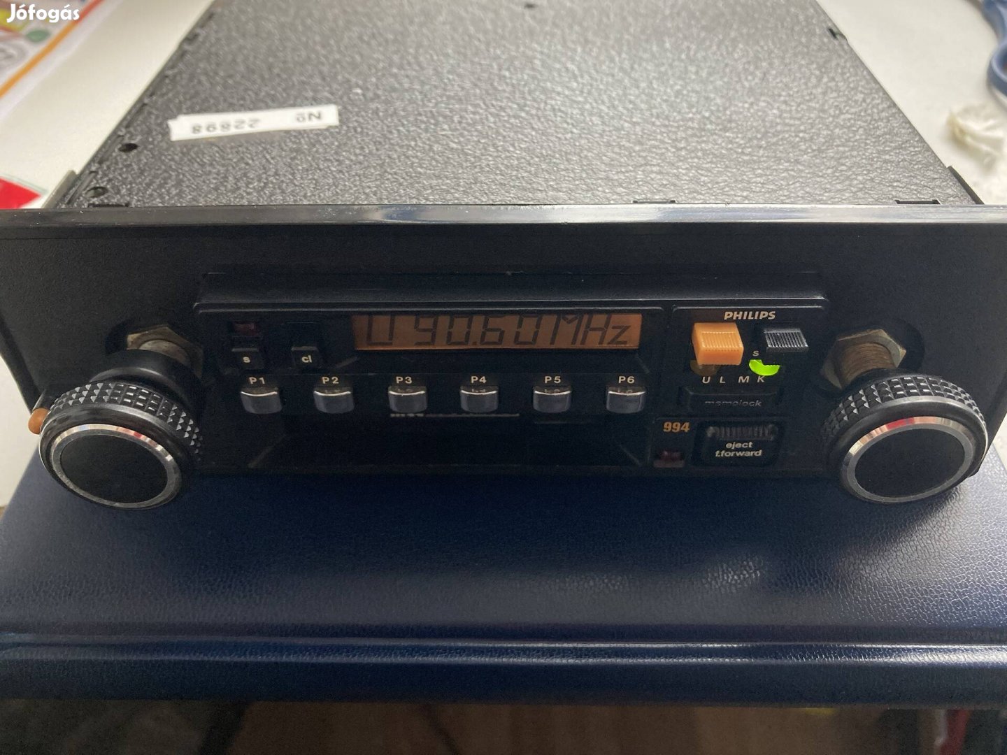 Retró autórádió autó magnó Philips 994 kazettás 12V stereo