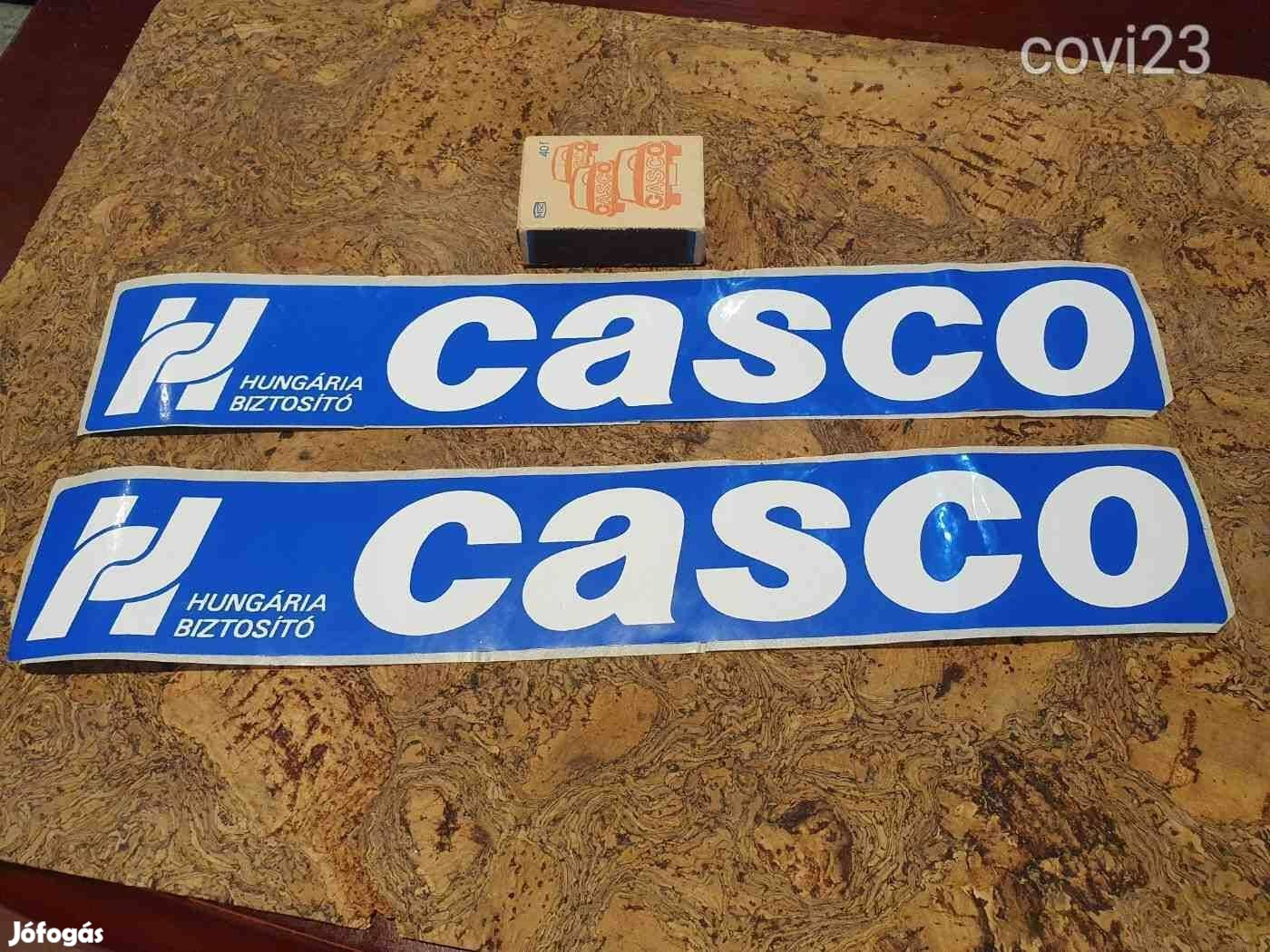 Retro autós casco matrica Hungária biztosító szocreál kádár levonó