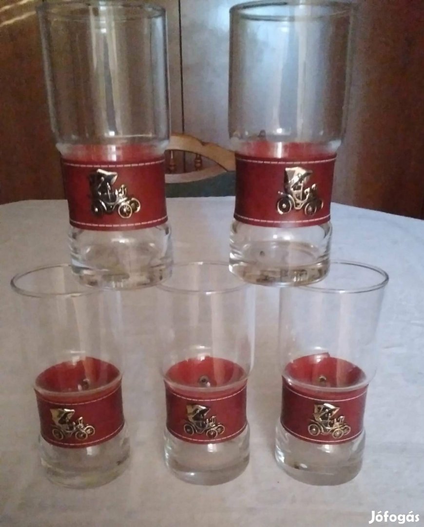 Retró autós poharak eladók Xl.ker