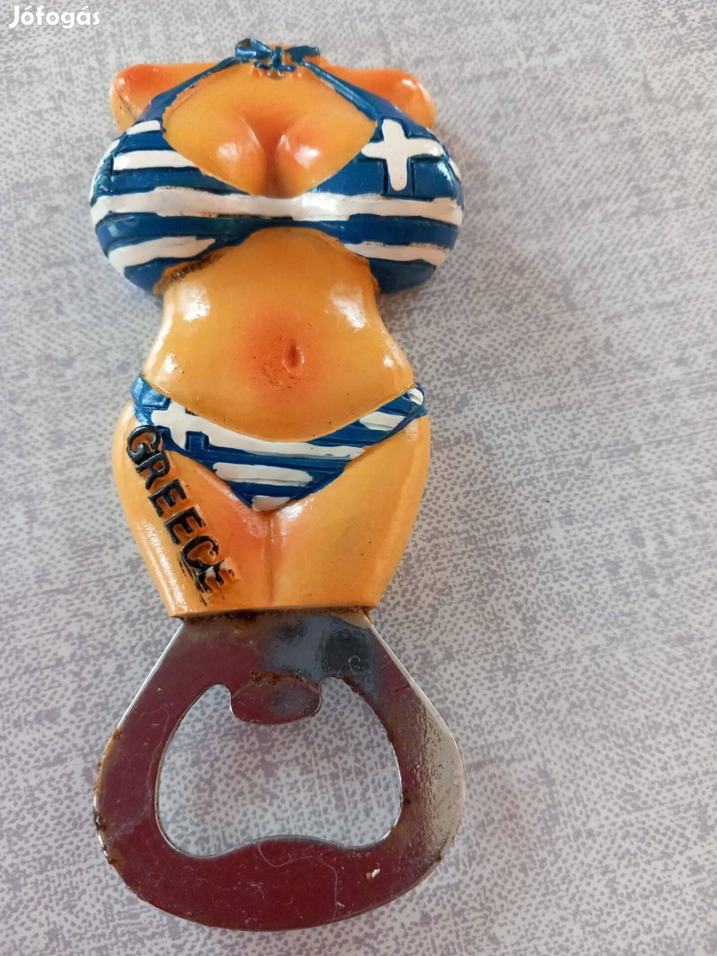 Retro bakelit sörnyitó női alakot ábrázoló hibátlan