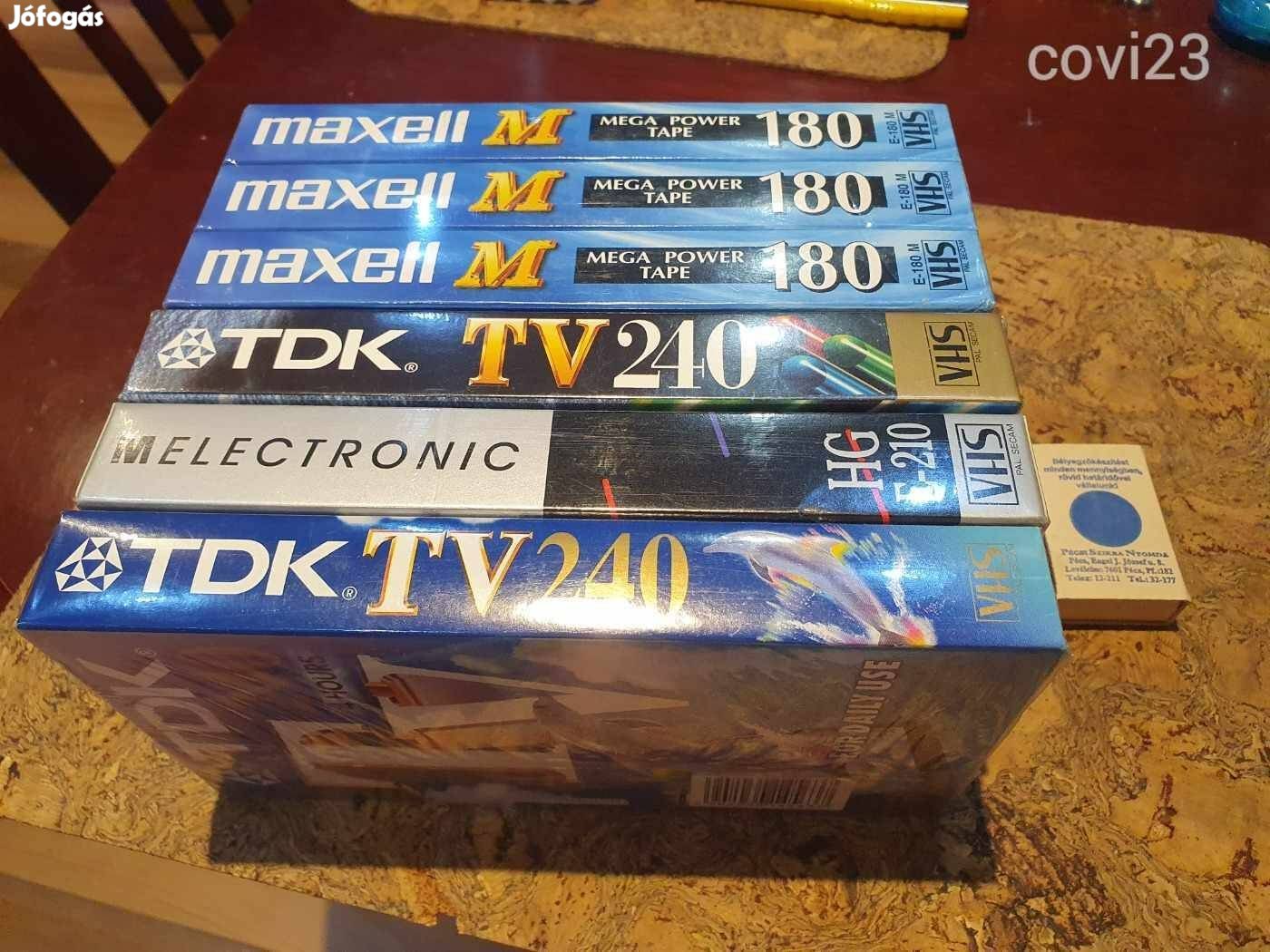 Retro bontatlan videókazetták VHS maxell TDK meg ilyenek több van