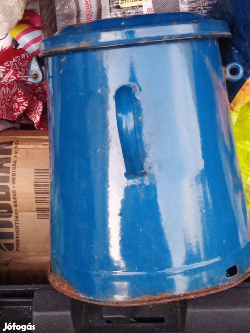 Retró bonyhádi 5l kék zsirosbödön zsíros bödön 15000ft