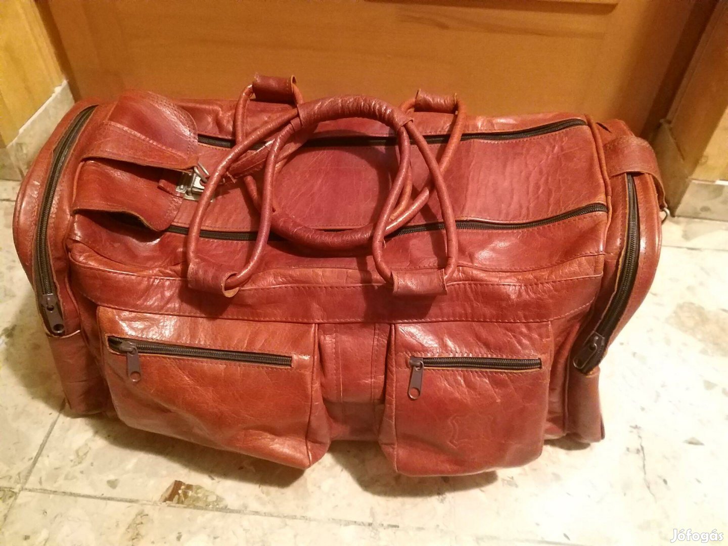 Retro bőr utazótáska