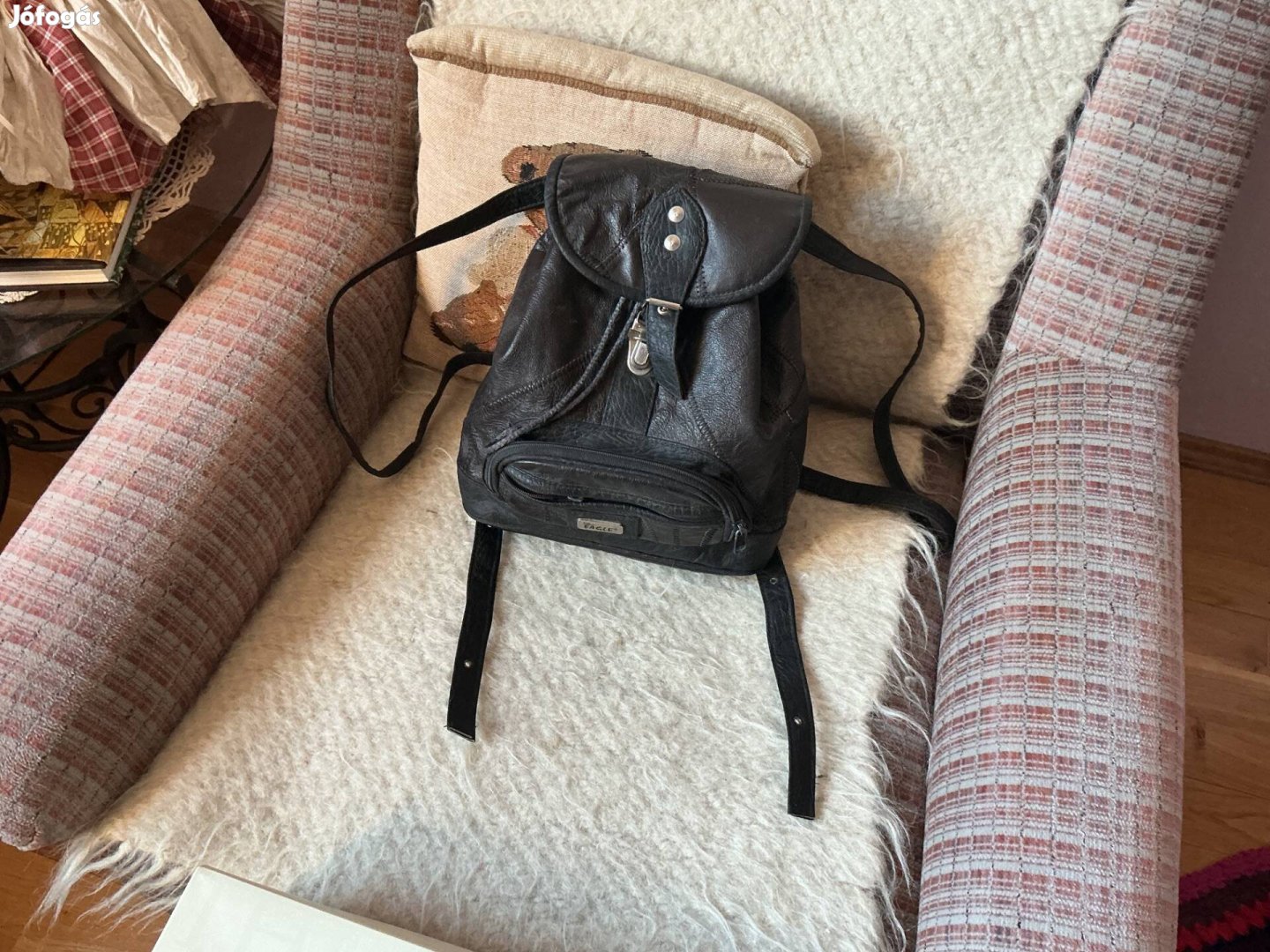 Retro bőrhátizsák