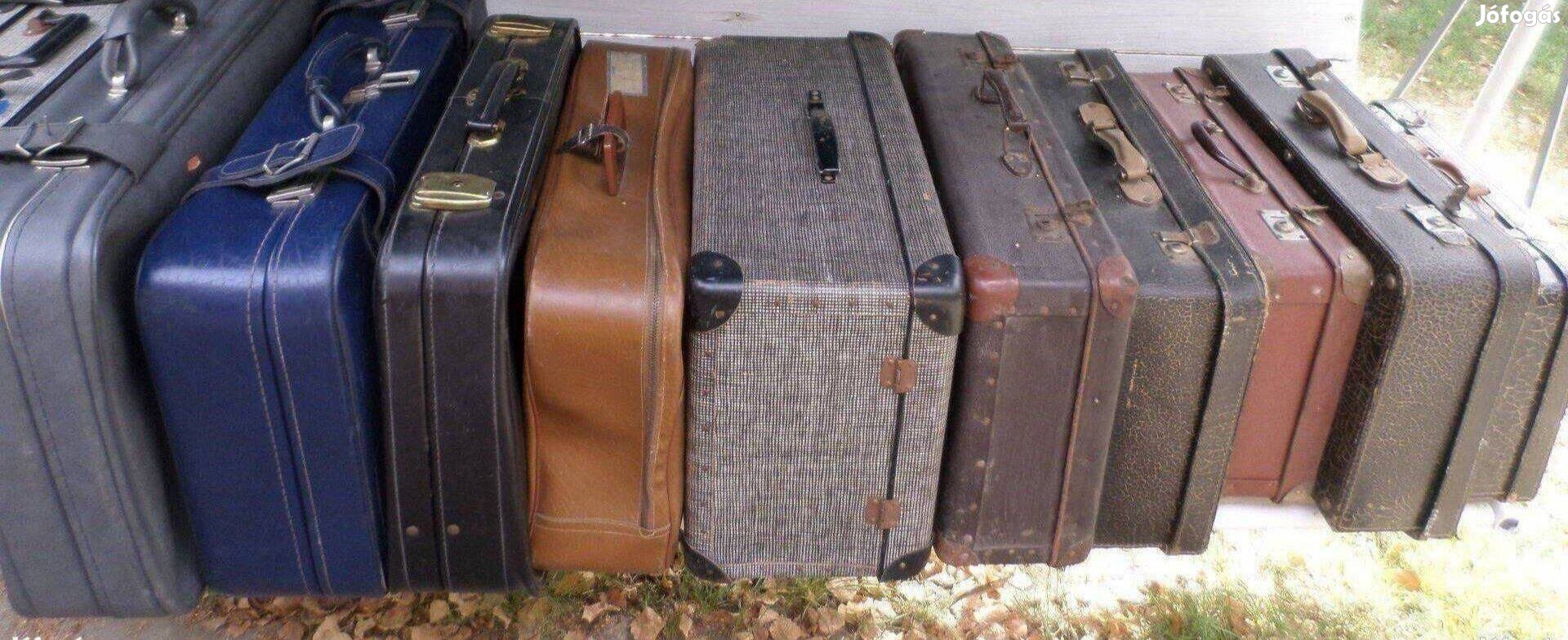 Retro bőrönd koffer gyűjtemény