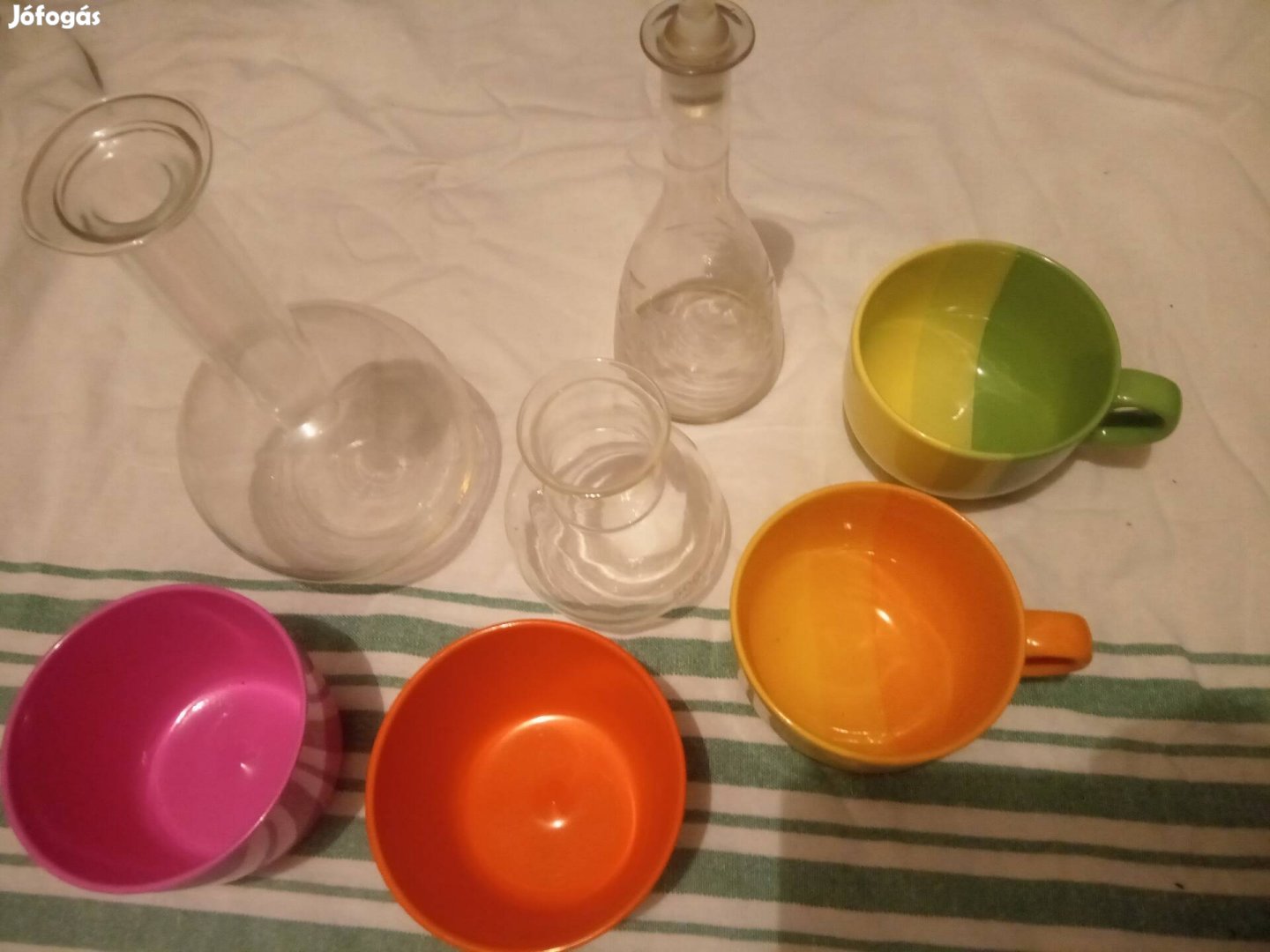 Retro boros kancsó és műzlis csészék