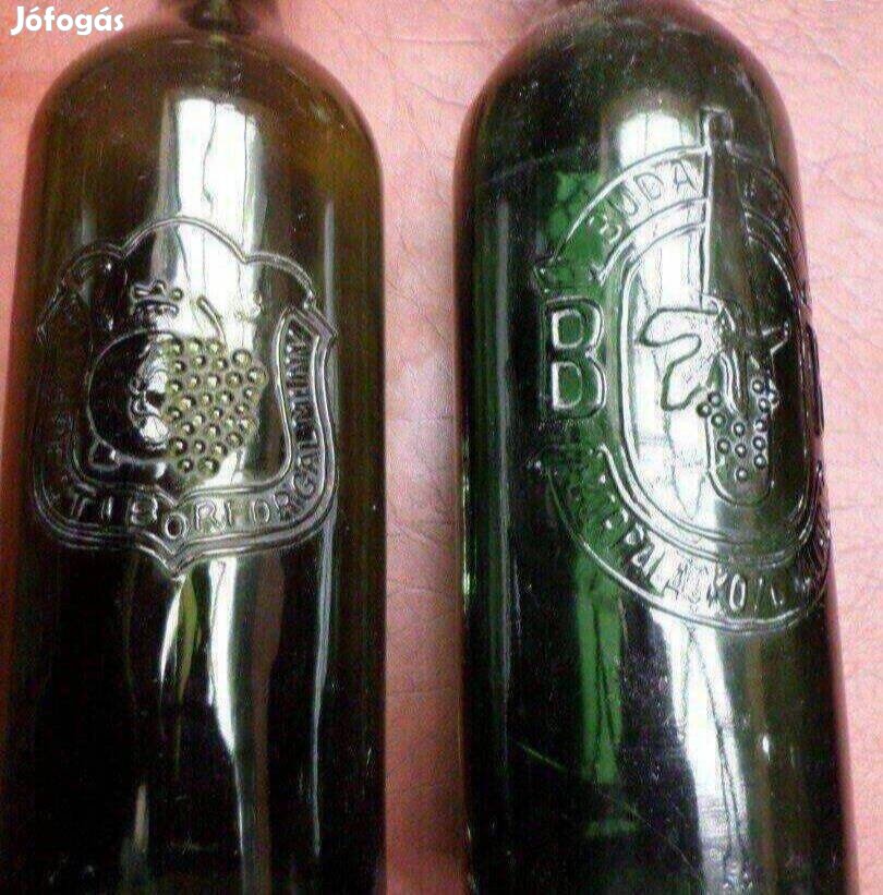 Retro boros üveg 2 db 70-es évek