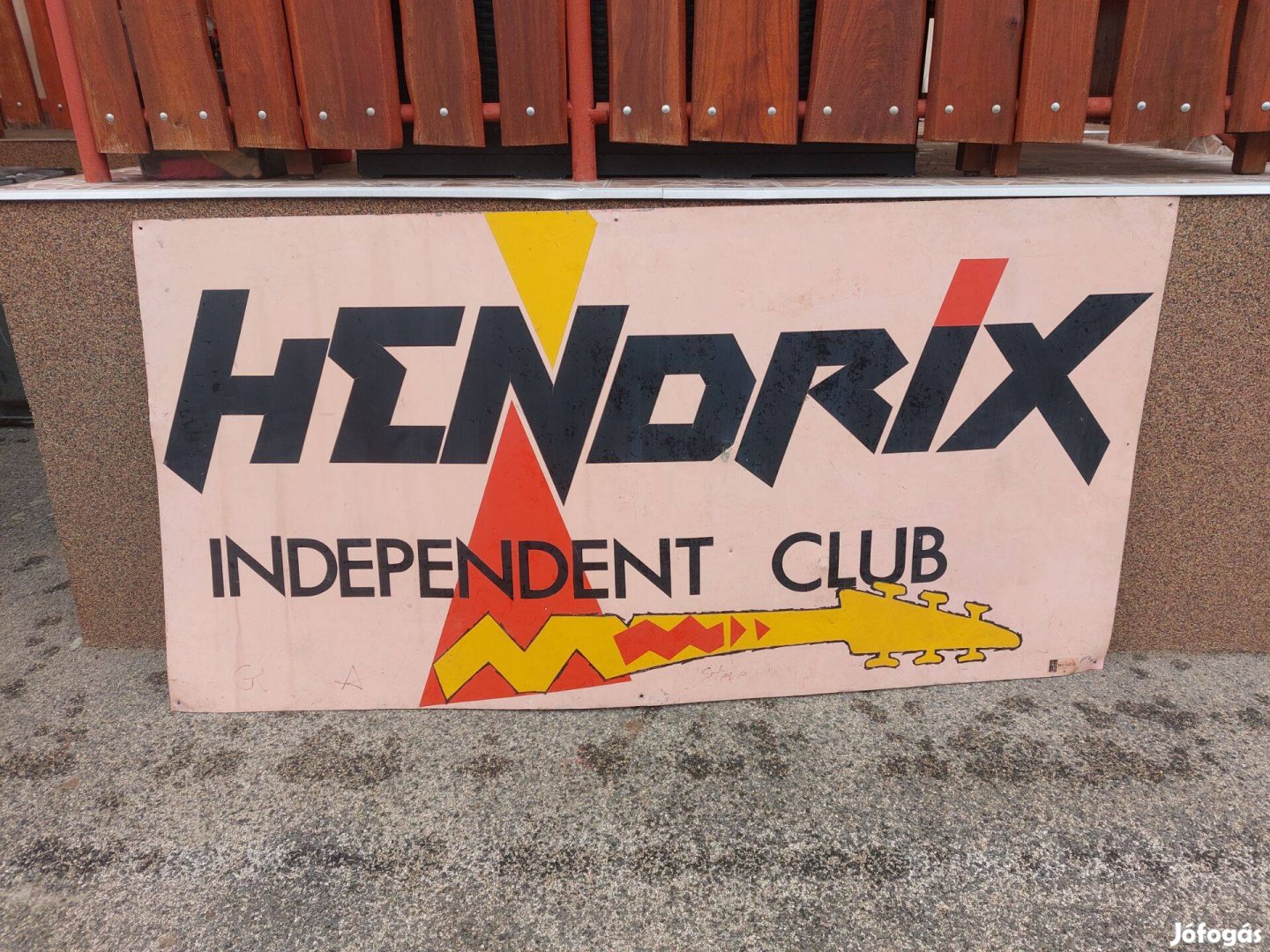 Retró cégtábla, reklámtábla Hendrix Independent Club 200cmx100cm Rock