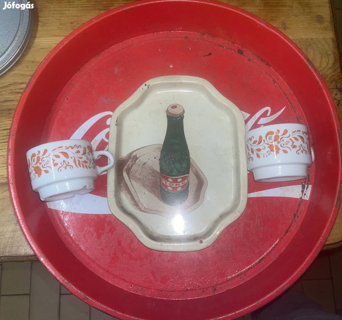 Retro coca cola alföldi porcelan gyöngy 