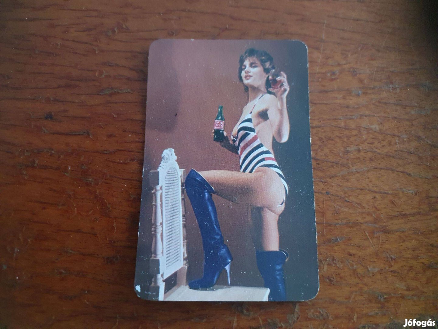 Retro csajos kártyanaptár Borsod megyei Gyümölcsszesz és