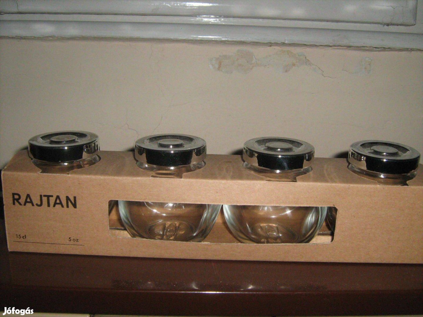 Retro de nem használt üveg fűszertartó 4 db-os