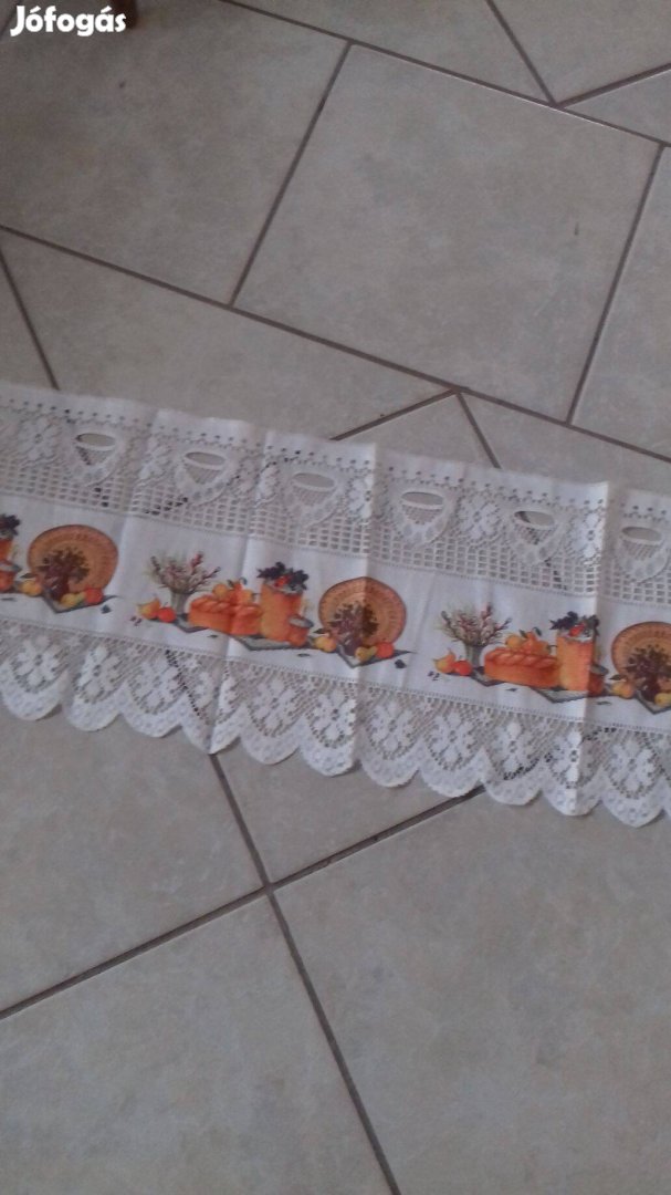 Retro de új állapotú rövid konyhai kész vitrázs függöny