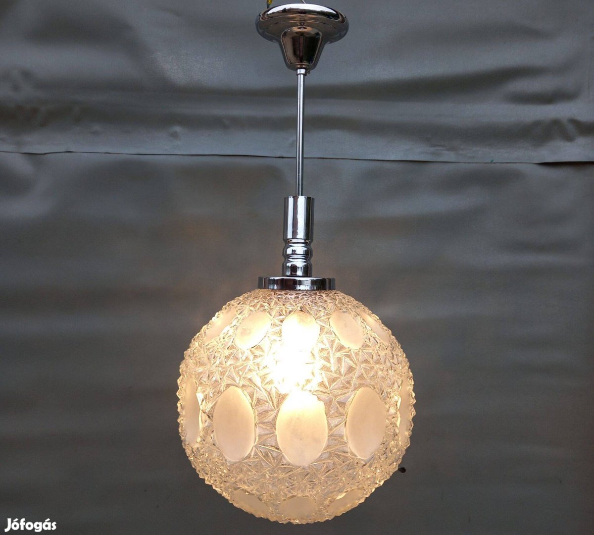 Retro design mennyezeti lámpa nagy üvegbúrával