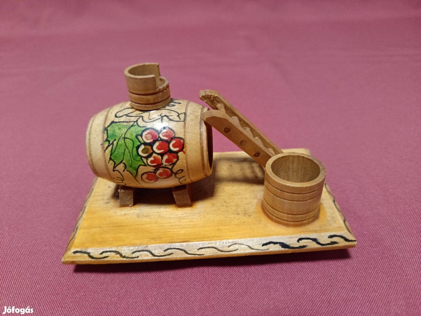 Retro dísz fa hordó létrával eladó !