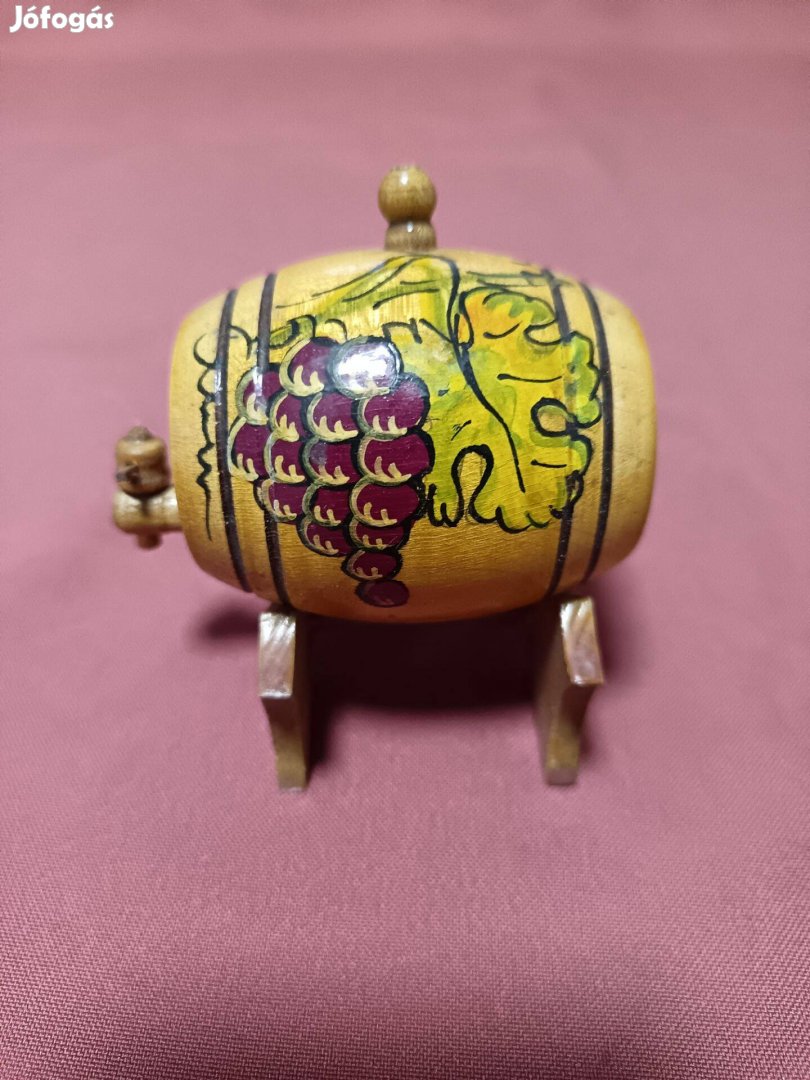 Retro dísz fa hordó tartóval eladó !