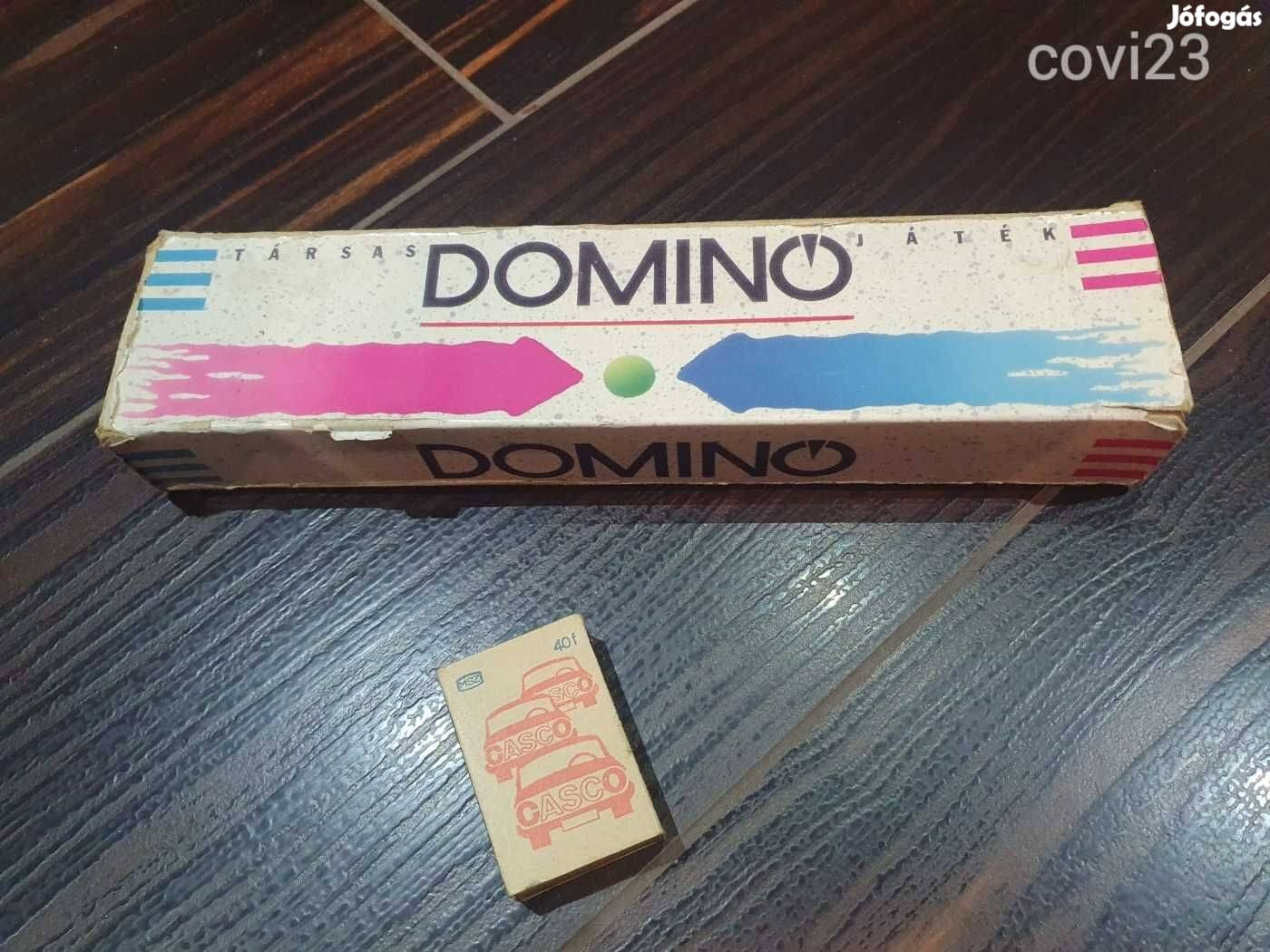 Retro dominó társasjáték hiánytalan szocreál kádár triál politechnika