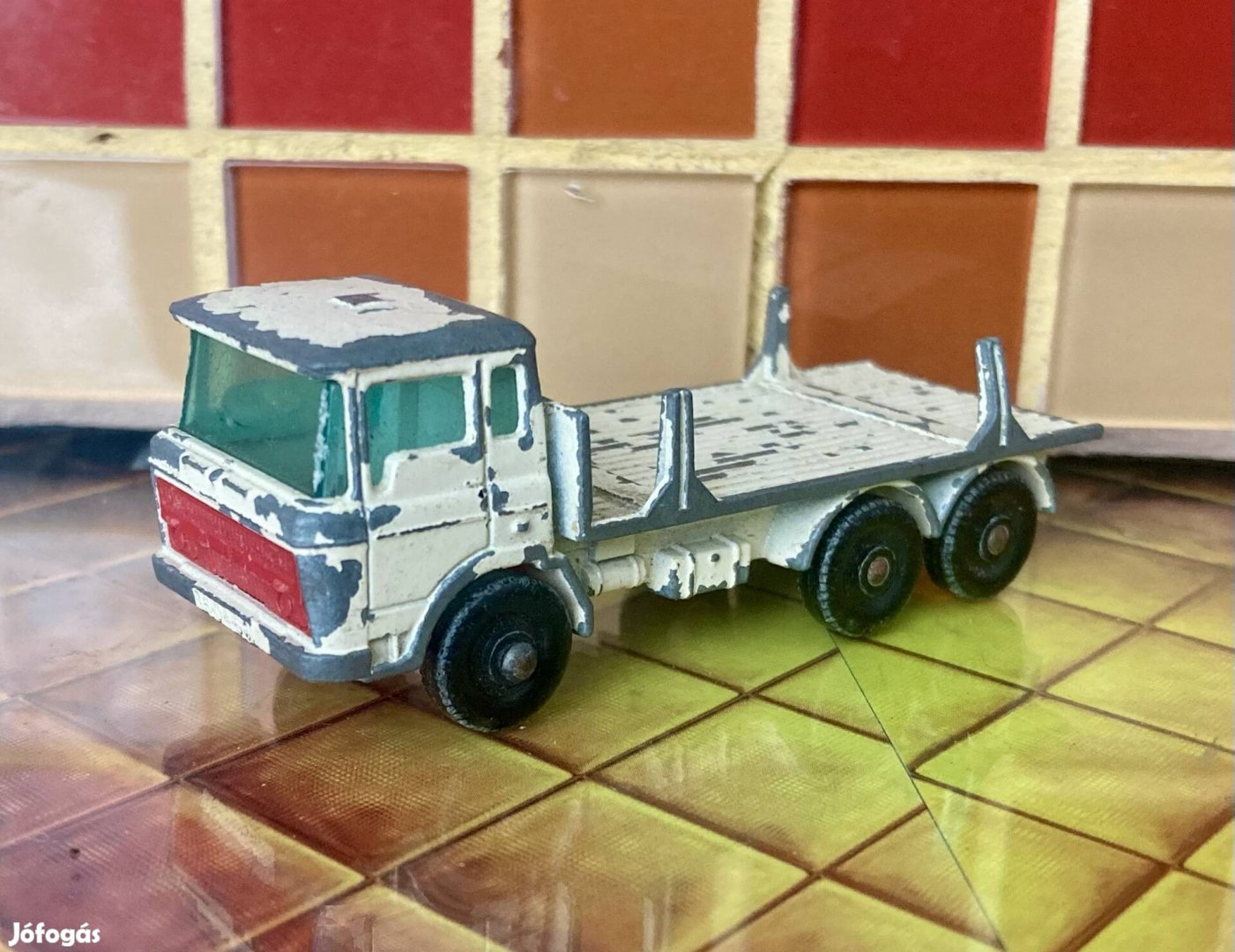 Retró érdekesség! Gombkerekü Matchbox Girder Truck / rönkszállító