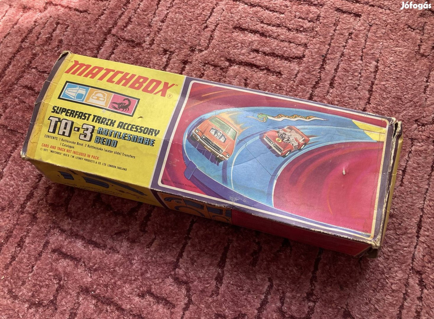 Retró érdekesség! Matchbox TA-3 autóverseny-pálya kanyar