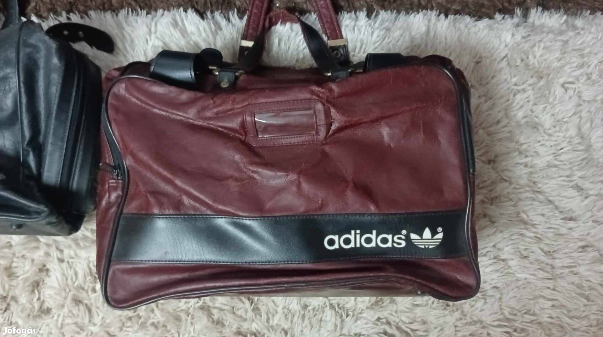 Retro eredeti Adidas bordó táska