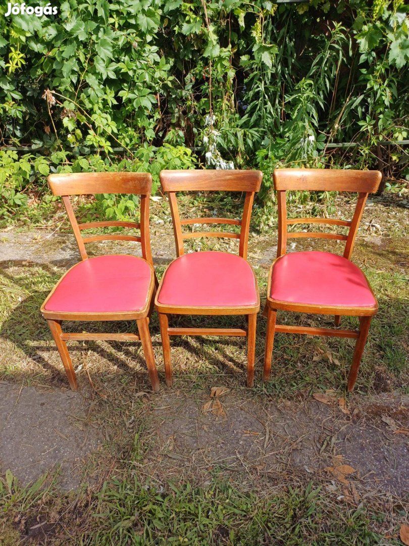 Retro fa- műbőr székek Györben eladók