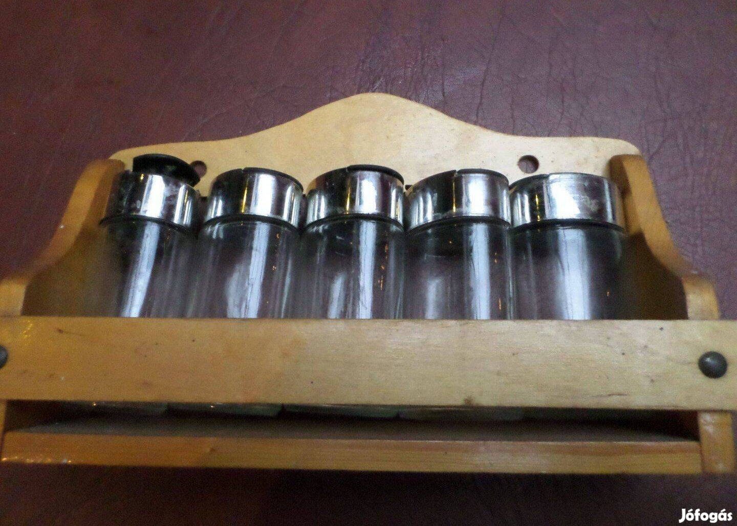 Retro fa polc fűszertartó