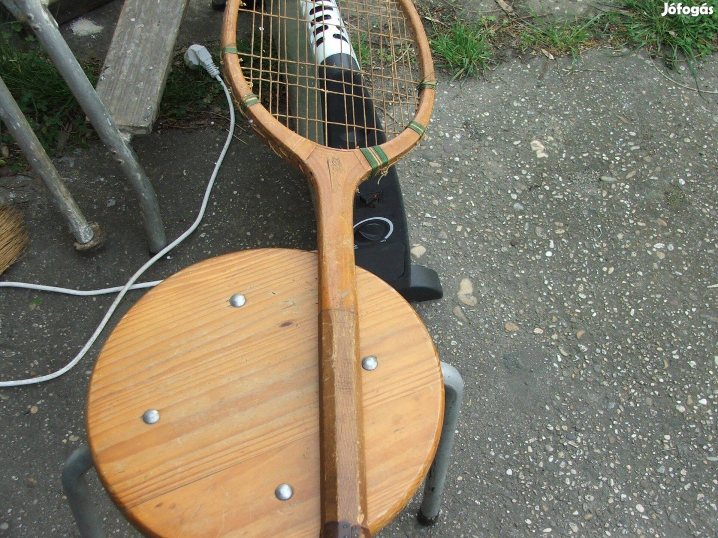 Retró fa teniszütő