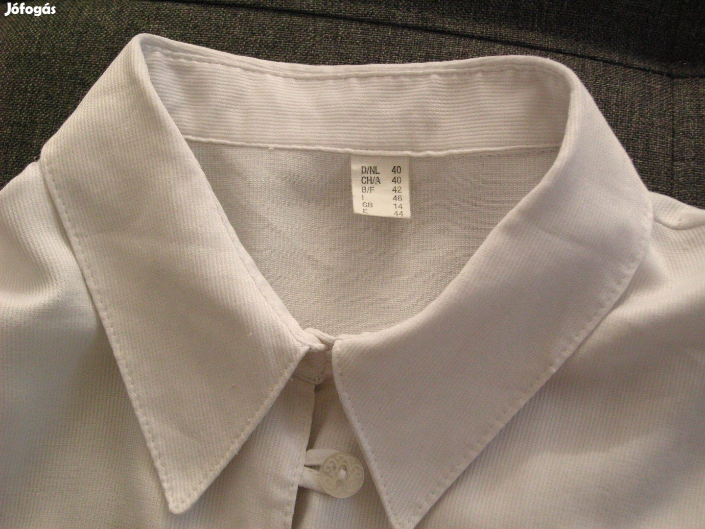 Retró fehér ing, pamutselyem női blúz 42- es, Germany
