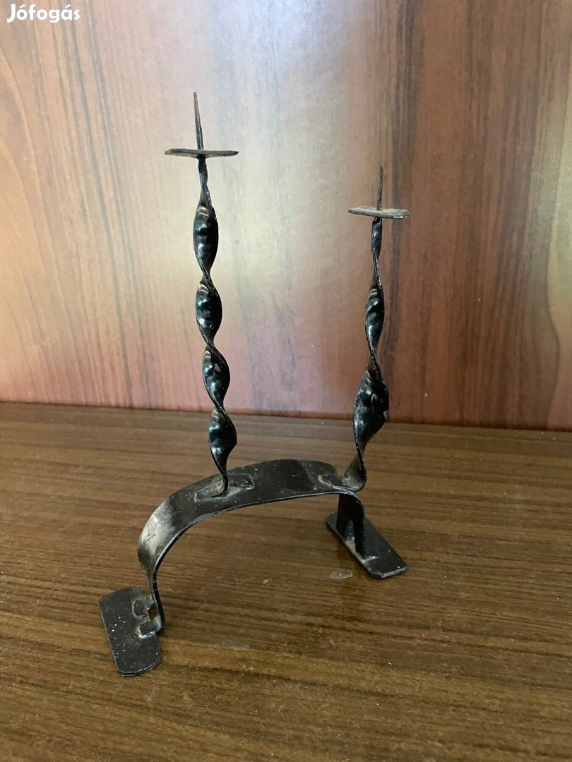 Retro fém gömb gyertya tartó