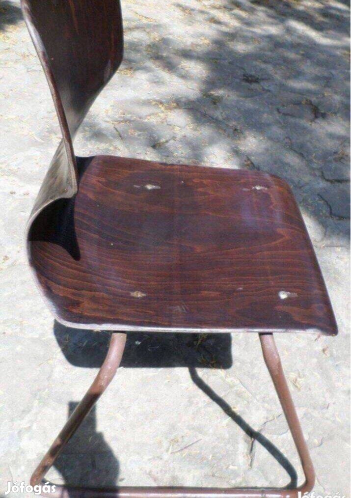 Retro fém szék iskola bútor
