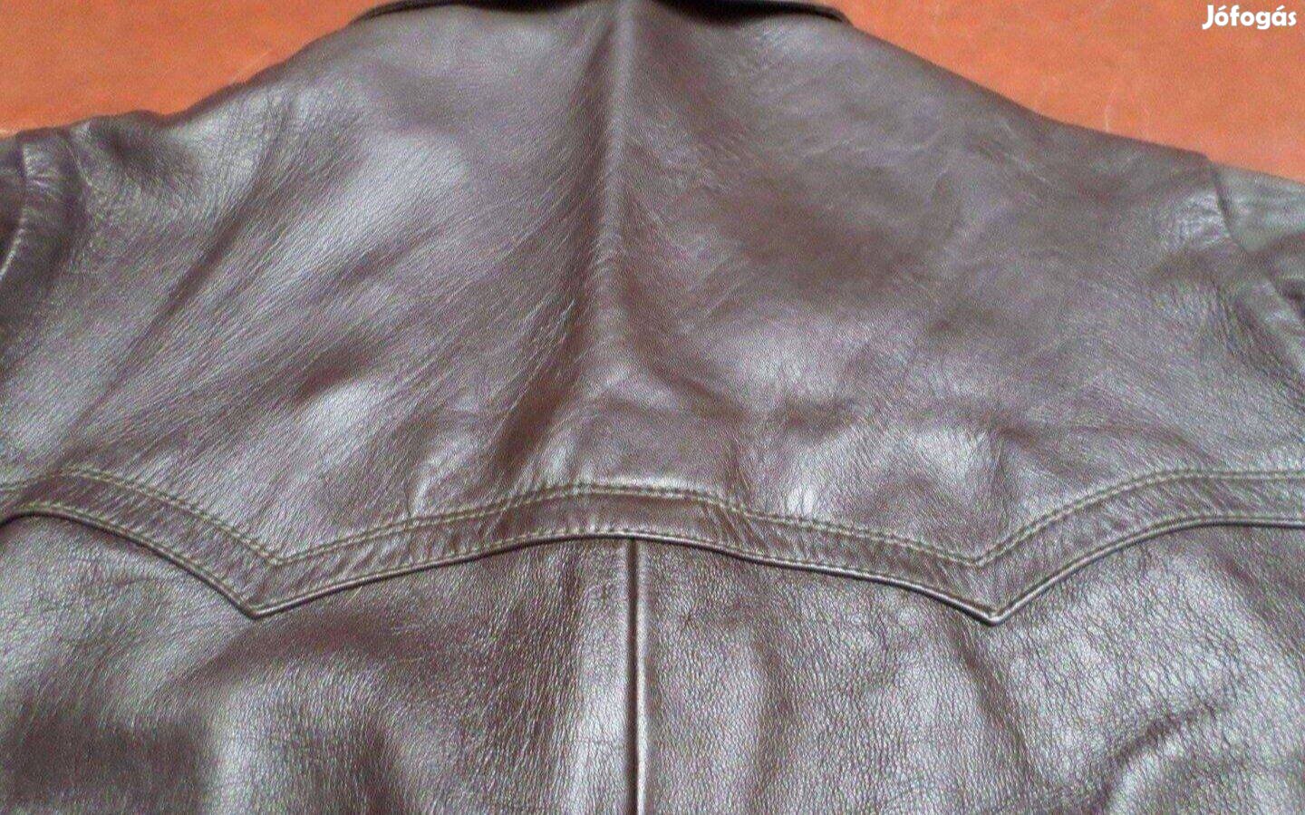 Retro férfi bőrkabát valódi bőr kabát 2 db