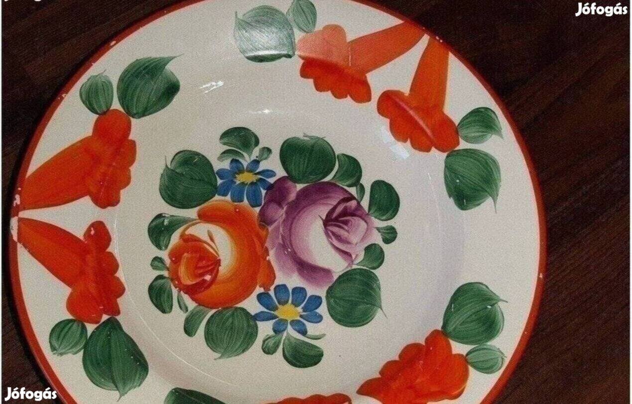 Retro festett falitányér