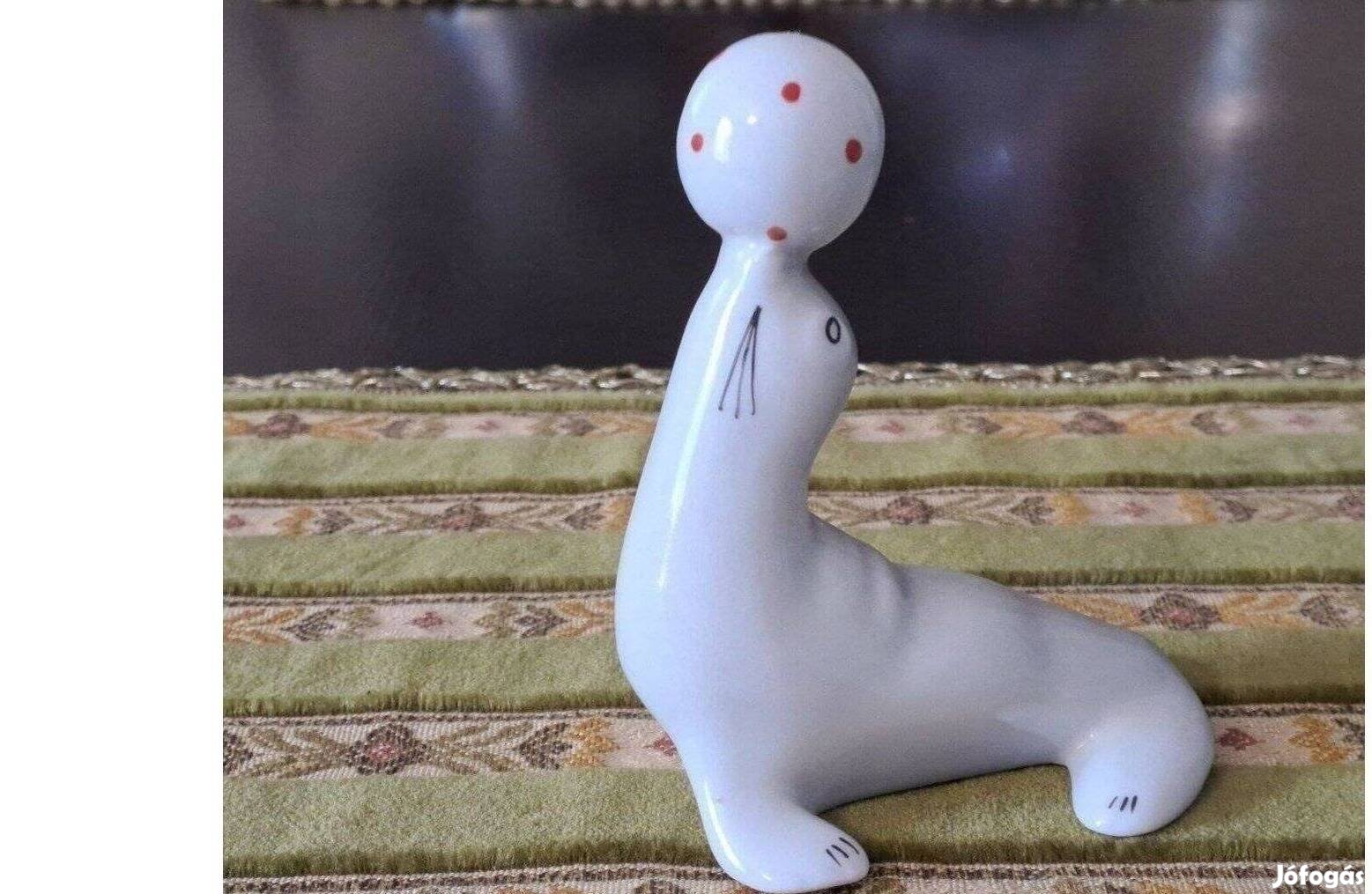 Retro fóka porcelán
