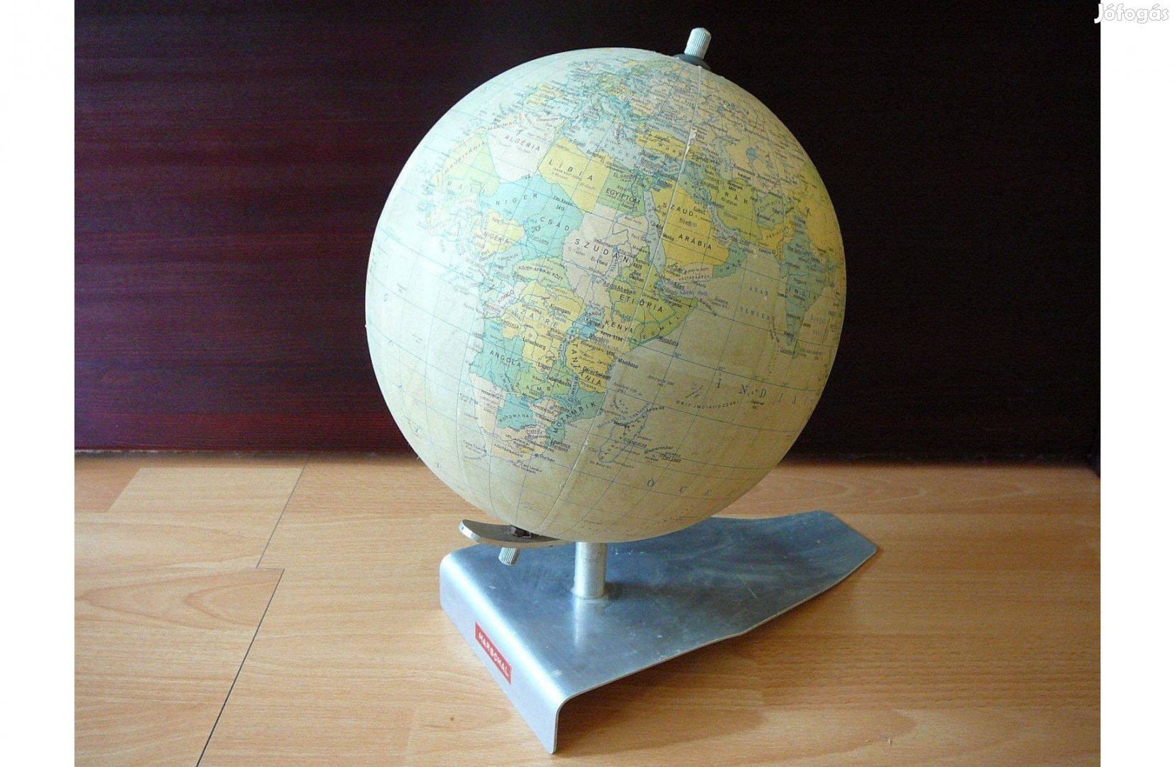 Retro földgömb 60-as évek, Magassága kb. 40cm