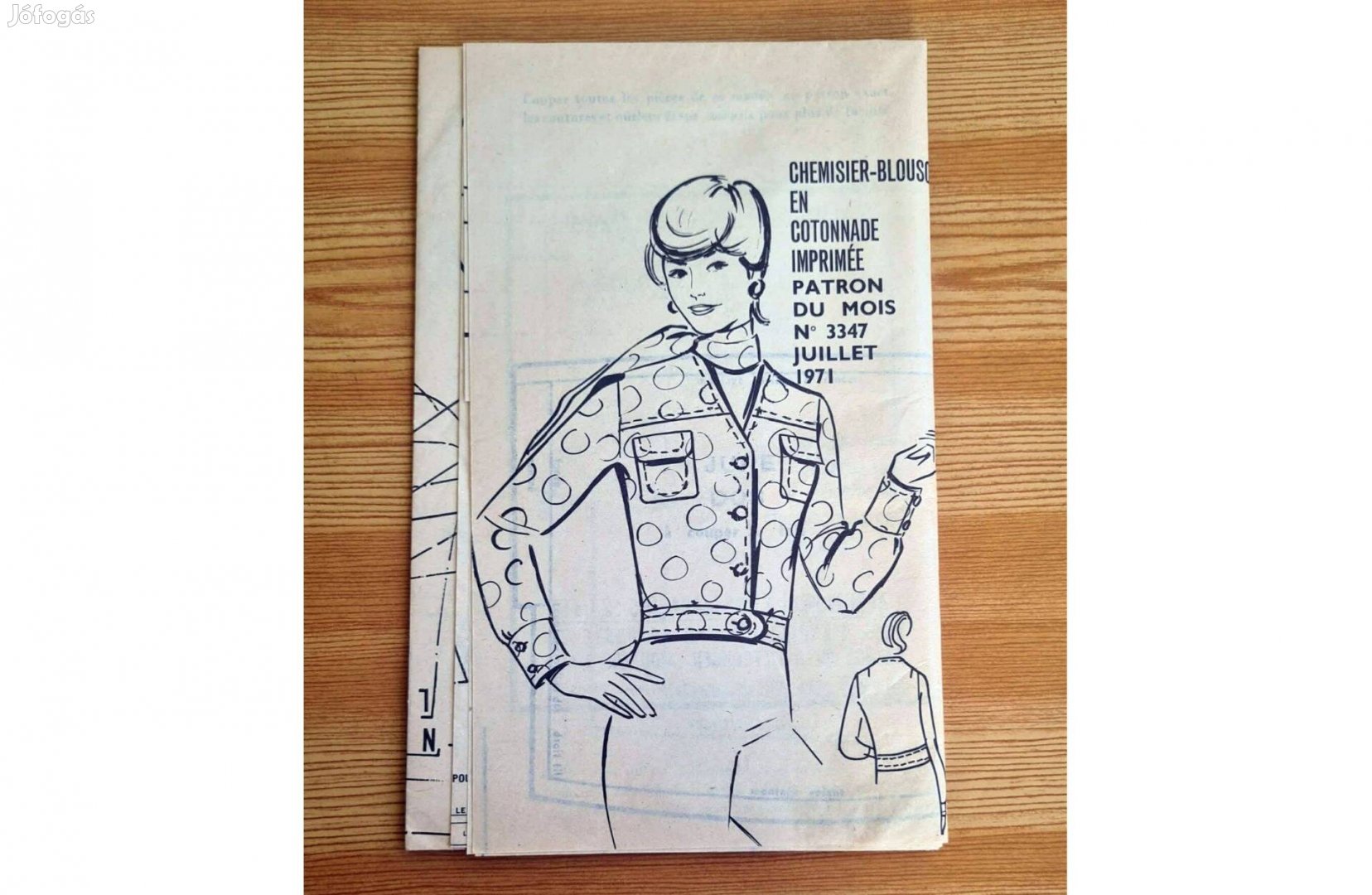 Retro francia szabásminta - chemisier-blouson imp. -