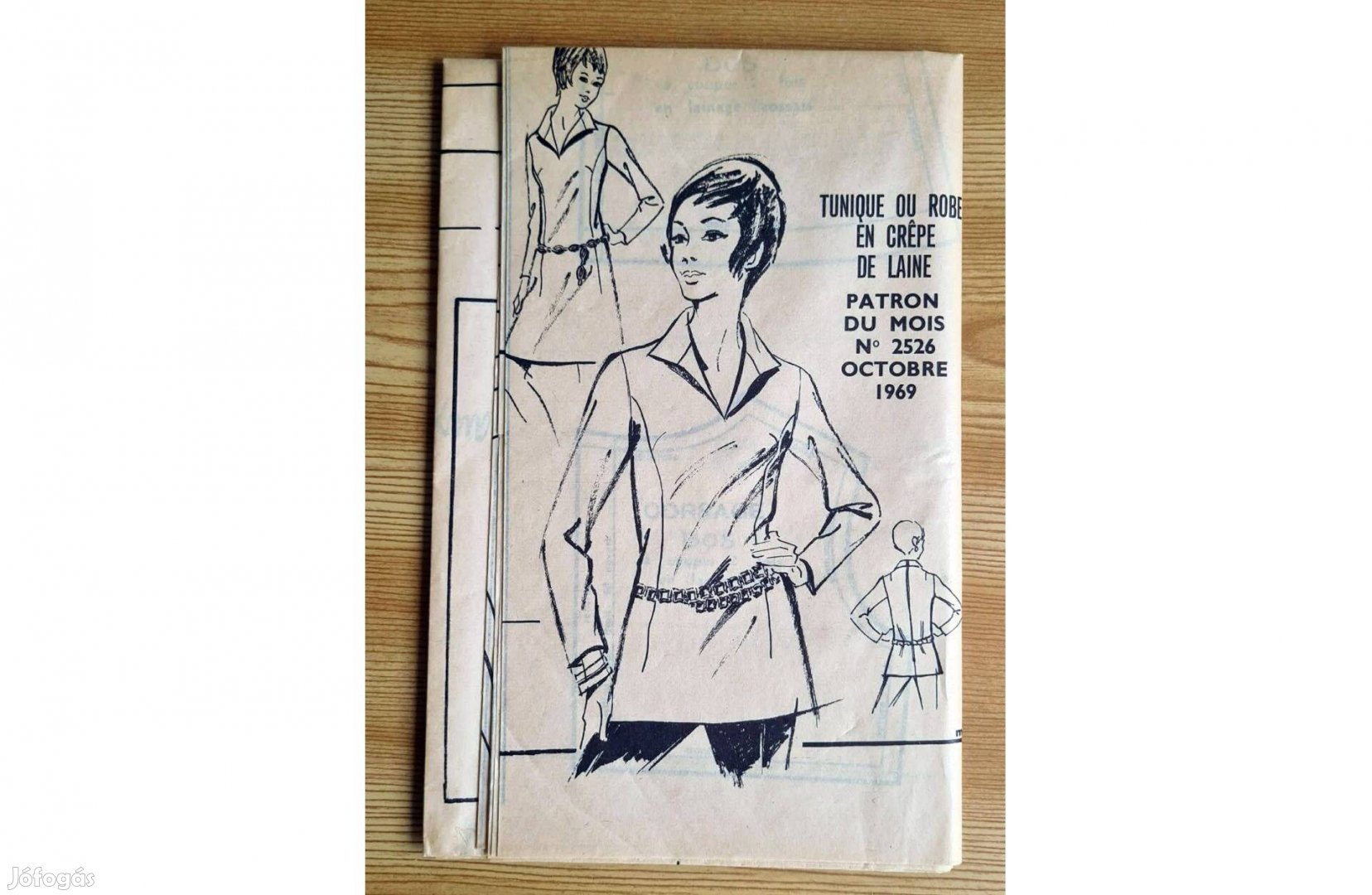 Retro francia szabásminta - tunique robe - tunika és szoknya