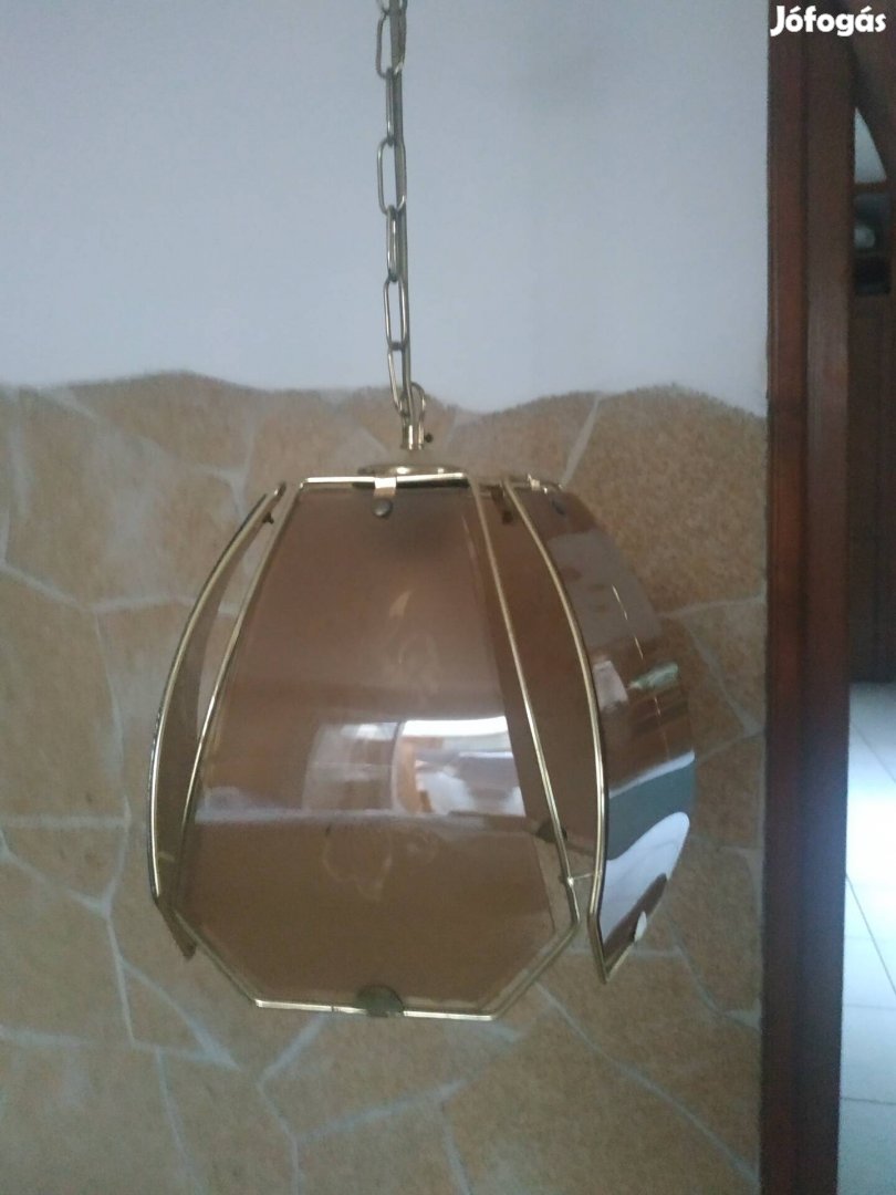 Retro füst színű üveg csillár