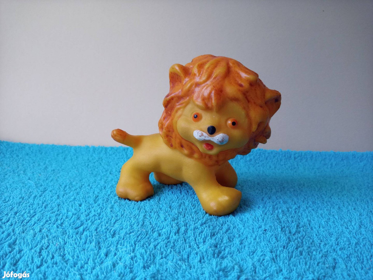 Retró gumi játék oroszlán figura