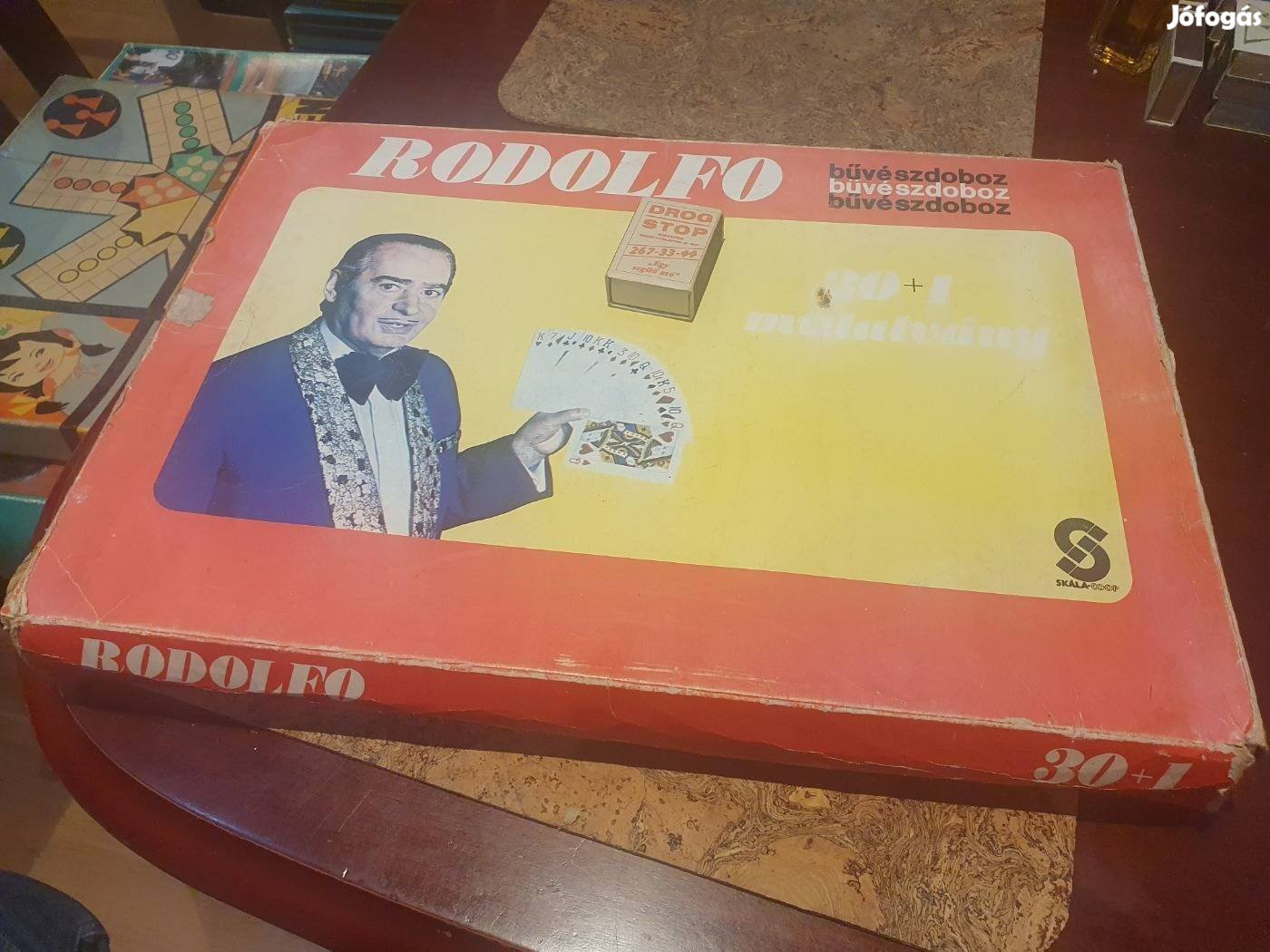 Retro hiánytalan Rodolfo bűvész boboz társasjáték minerva triál skála