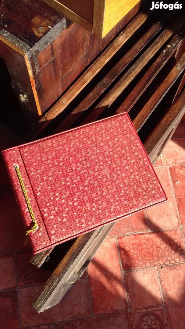 Retro hibátlan bőrkötéses fotó album képtartó 20x30cm