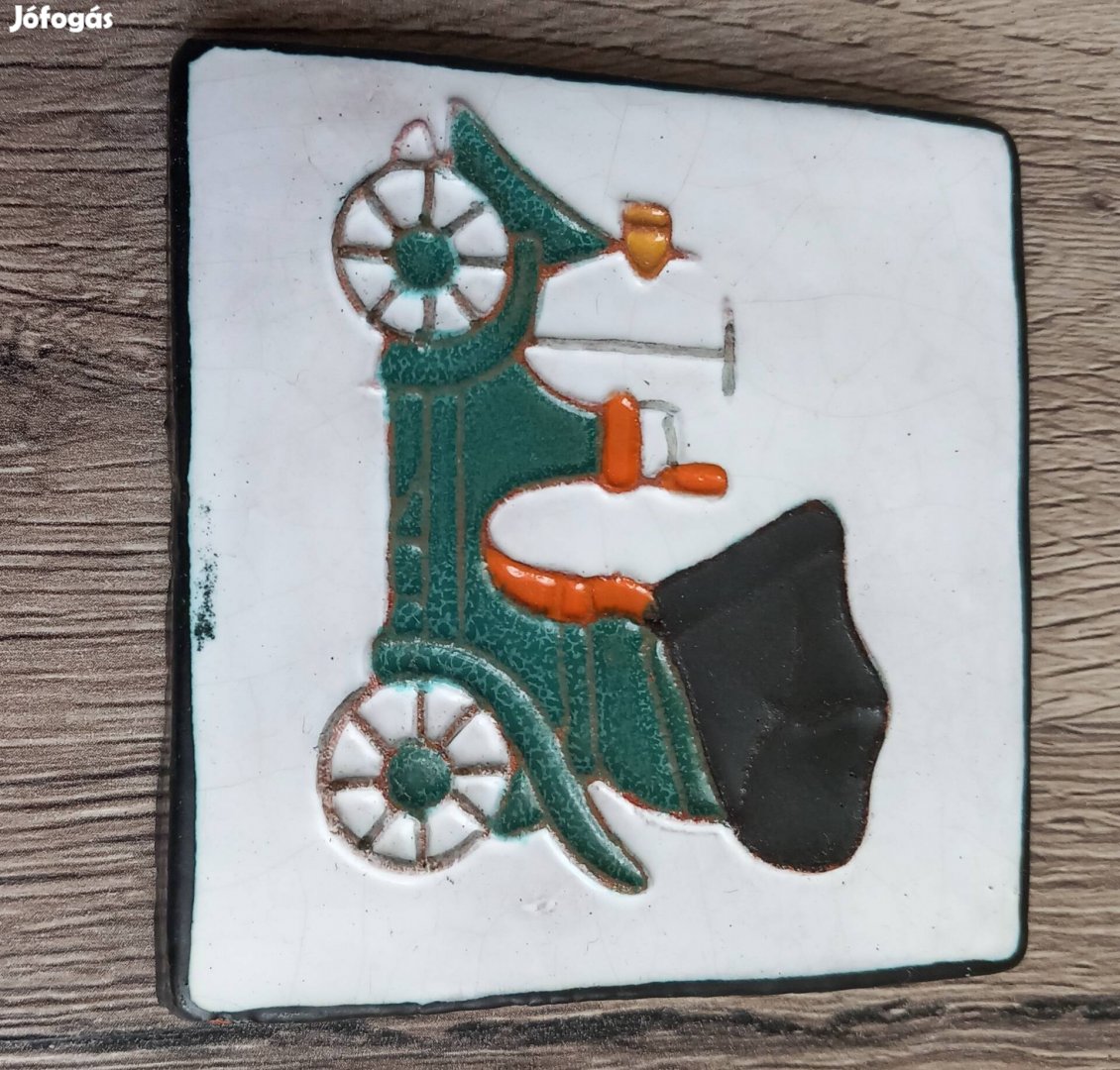 Retró iparművészeti porcelán kis kép eladó!