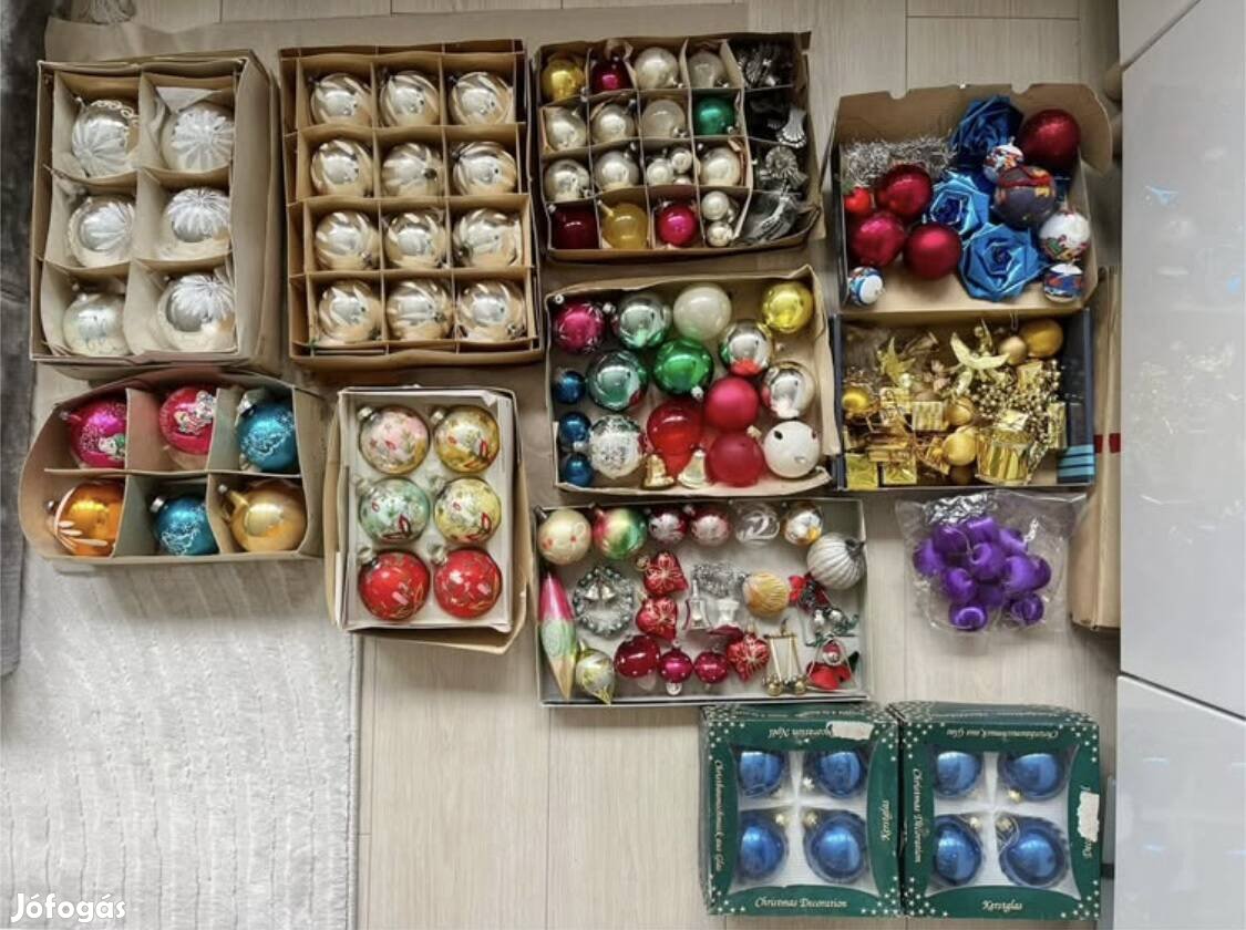 Retró karácsonyfa dísz csomag